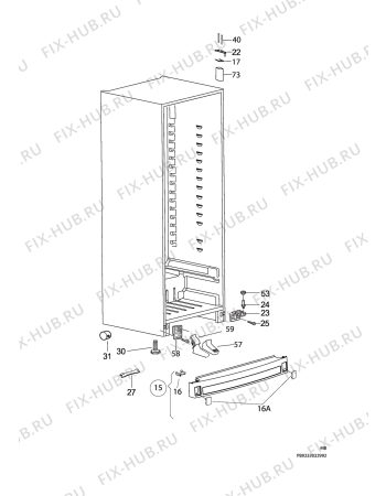 Взрыв-схема холодильника Electrolux ERF3716AOX - Схема узла C10 Cabinet